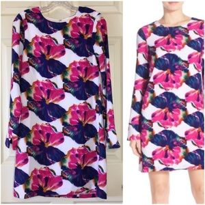 Chelsea28 | Pink Pansy Crepe Shift Dress